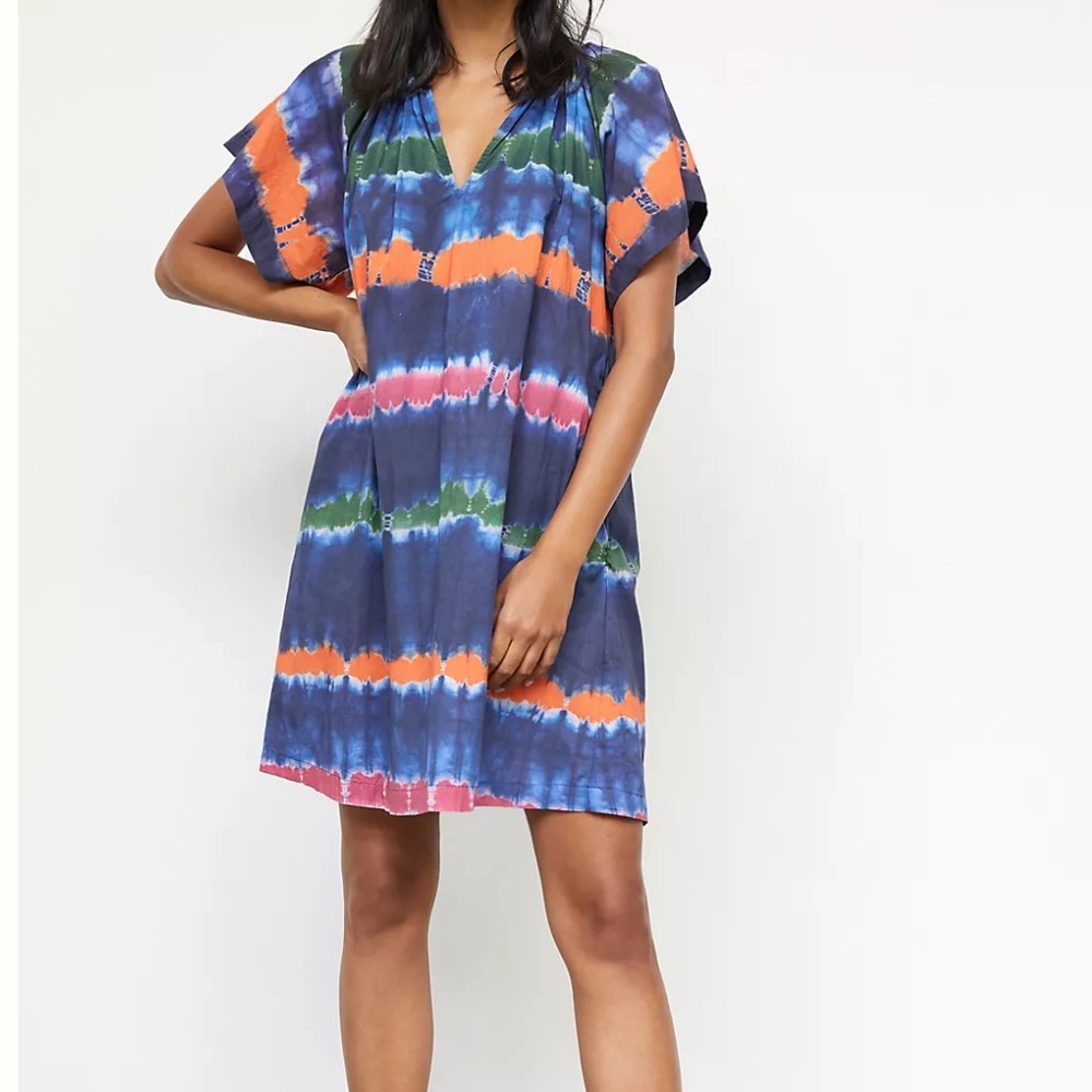 Velvet by Graham & Spencer Striped Tie-Dye Mini Dress